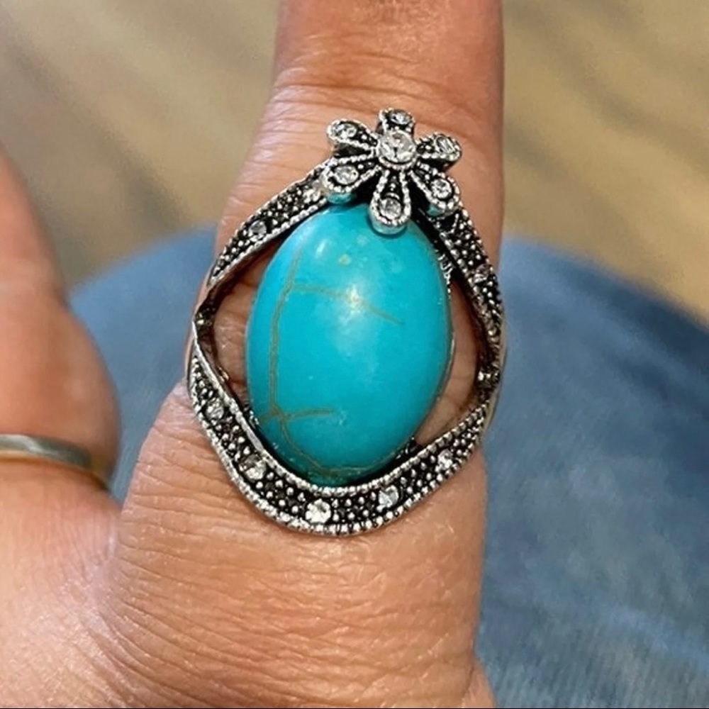 Oval Turquoise Ring - Picture 3 of 3